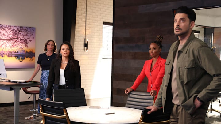 FOUND -- "Missing While Matched" Episode 214 -- Pictured: (l-r) Kelli Williams as Margaret, Gabrielle Walsh as Lacey, Shanola Hampton as Gabi Mosely, Karan Oberoi as Dahn -- (Photo by: Matt Miller/NBC)