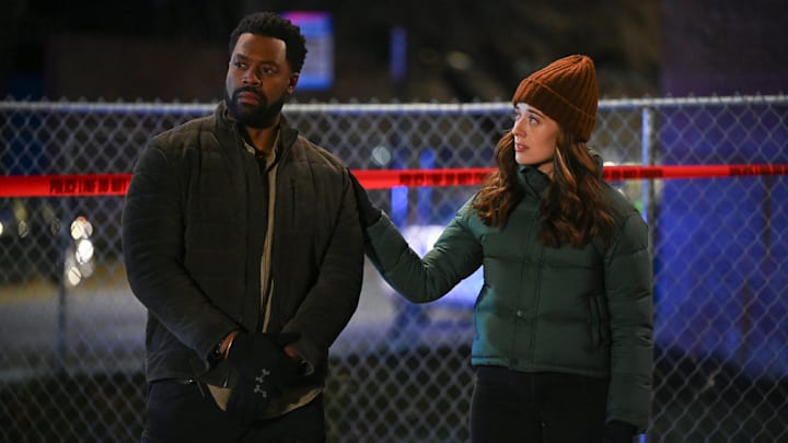 CHICAGO P.D. -- "Street Jesus" Episode 12013 -- Pictured: (l-r) LaRoyce Hawkins as Officer Kevin Atwater, Marina Squerciati as Officer Kim Burgess -- (Photo by: Lori Allen/NBC)