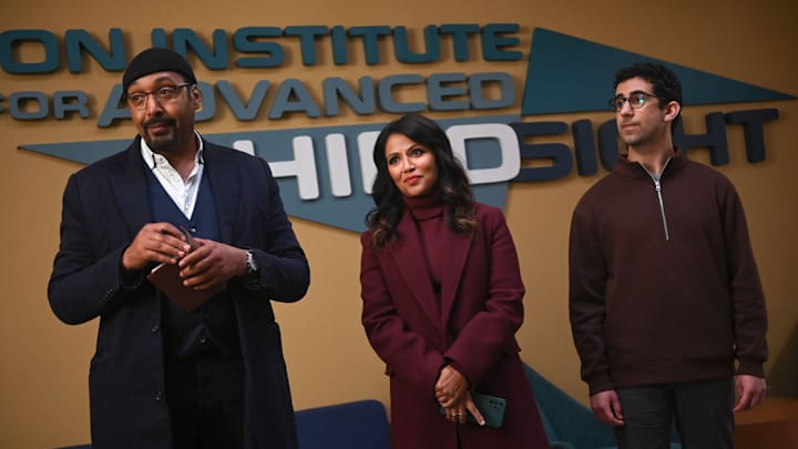 THE IRRATIONAL -- "The Exchange" Episode 218 -- Pictured: (l-r) Jesse L. Martin as Alec Mercer, Karen David as Rose Dinshaw, Arash DeMaxi as Rizwan -- (Photo by: Sergei Bachlakov/NBC)