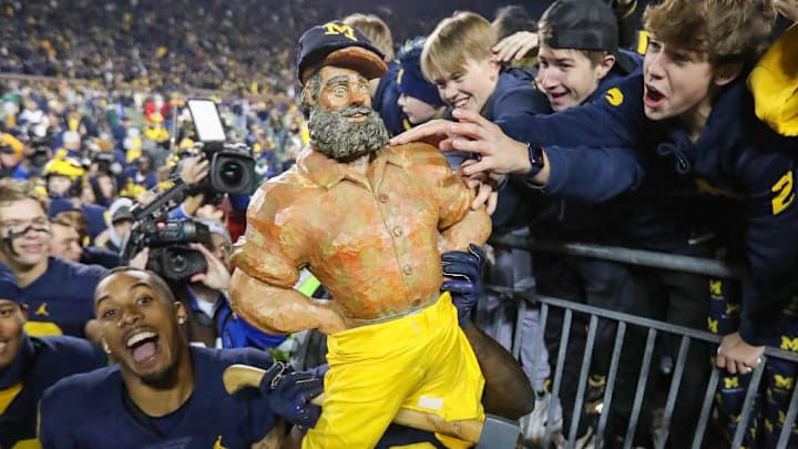 The Michigan Wolverines reclaimed the Paul Bunyan Trophy