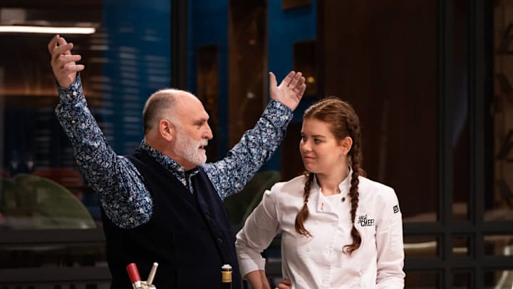 Julia Chebotar with Jose Andres on Yes, Chef