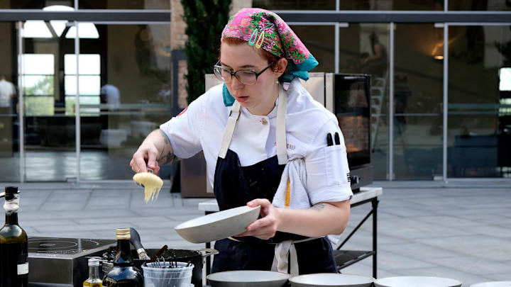 Chef Bailey Sullivan in Milan on Top Chef Season 22
