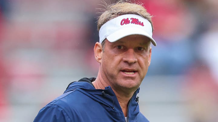 Ole Miss Rebels coach Lane Kiffin on the sidelines against the Arkansas Razorbacks at Razorback Stadium in Fayetteville, Ark. Ole Miss Rebels coach Lane Kiffin on the sidelines against the Arkansas Razorbacks at Razorback Stadium in Fayetteville, Ark.