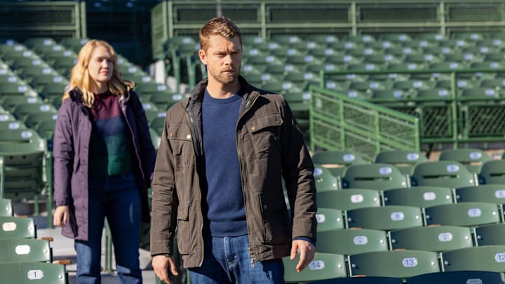 Chicago Med - Season 11 - Hope Lauren as Lynne Murphy, Luke Mitchell as Dr. Mitch Ripley 