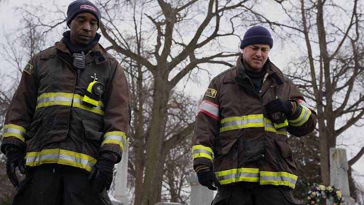 Chicago Fire - Season 14 - Rob Morgan as Hopkins, Taylor Kinney as Severide 