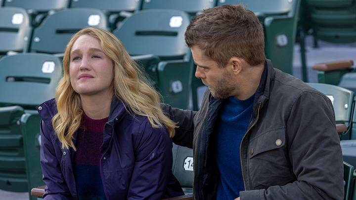 CHICAGO MED -- "Our So Called Lives" Episode 1111 -- Pictured: (l-r) Hope Lauren as Lynne Murphy, Luke Mitchell as Dr. Mitch 