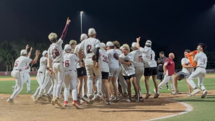 Marjory Stoneman Douglas walked off West Broward in their Class 7A Regional Finals on a two-run homer by Lorenzo Laurel. The Eagles are seeking their fifth straight state title.