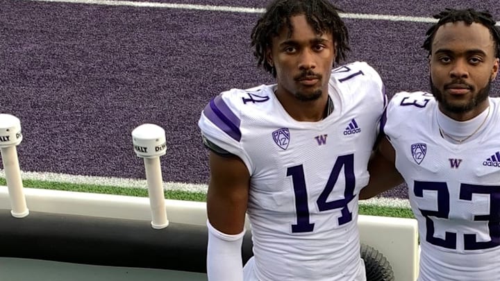 Zakhari Spears and Mish Powell were UW teammates in 2021. 