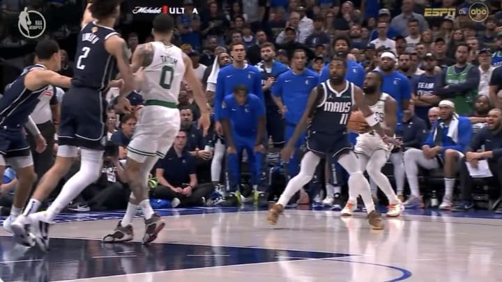 Kyrie Irving didn't know where the ball was during this moment in Game 3. Kyrie Irving didn't know where the ball was during this moment in Game 3.