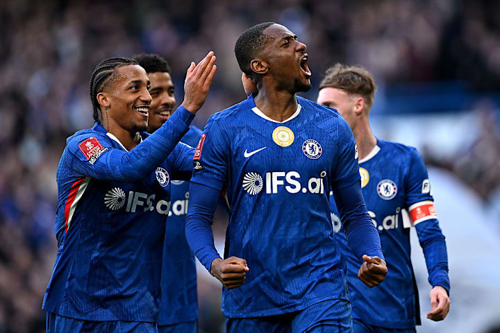 Chelsea players celebrate Chelsea players celebrate