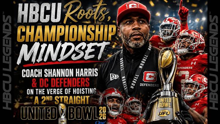 DC Defenders' Coach Harris discusses with HBCU Legends his HBCU roots, Jason Bean's evolution, and preparing for the team's second-consecutive United Bowl. DC Defenders' Coach Harris discusses with HBCU Legends his HBCU roots, Jason Bean's evolution, and preparing for the team's second-consecutive United Bowl.