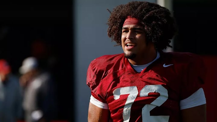 4/10/25 MFB Last spring scrimmage Alabama Offensive Lineman Parker Brailsford (72) Photo by Kent Gidley 4/10/25 MFB Last spring scrimmage Alabama Offensive Lineman Parker Brailsford (72) Photo by Kent Gidley