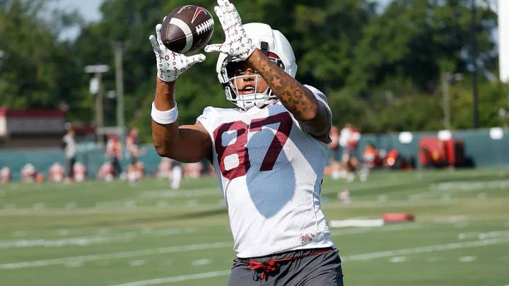 8/5/26 MFB First fall Practice Alabama Tight End Danny Lewis Jr. (87) 8/5/26 MFB First fall Practice Alabama Tight End Danny Lewis Jr. (87)