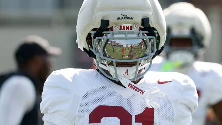 Alabama Defensive Back Dre Kirkpatrick Jr. (21) during practice at Thomas-Drew Practice Fields in Tuscaloosa, AL on Tuesday, 8/18/26