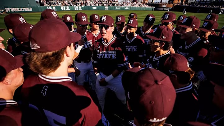 Mississippi State Infielder Reed Stallman (#7) during the game between the Hofstra Pride and the Mississippi State Bulldogs at Dudy Noble Field at Polk-Dement Stadium in Starkville, MS. Mississippi State Infielder Reed Stallman (#7) during the game between the Hofstra Pride and the Mississippi State Bulldogs at Dudy Noble Field at Polk-Dement Stadium in Starkville, MS.