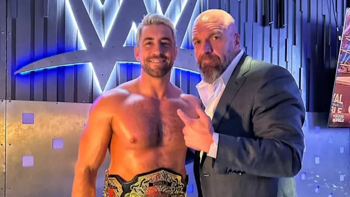 Joe Hendry at WrestleMania 41 with WWE Paul (Triple H) Levesque Joe Hendry at WrestleMania 41 with WWE Paul (Triple H) Levesque