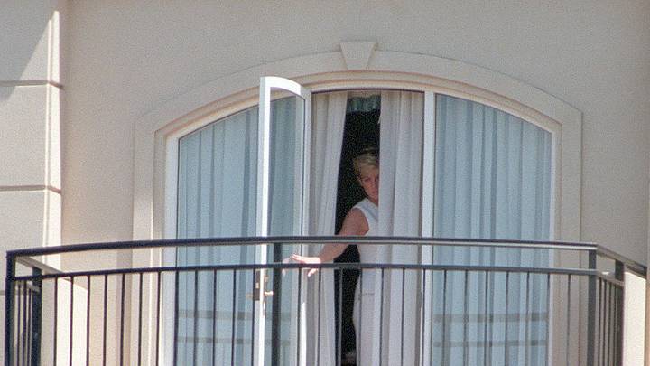 Princess Diana, closing the balcony door at the Ritz Princess Diana, closing the balcony door at the Ritz