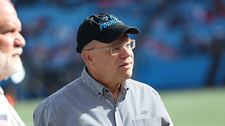 CHARLOTTE, NC - NOVEMBER 24: Carolina Panthers owner David Tepper during an NFL football game between the Kansas City Chiefs and the Carolina Panthers on November 24, 2024 at Bank of America Stadium in Charlotte, N.C.