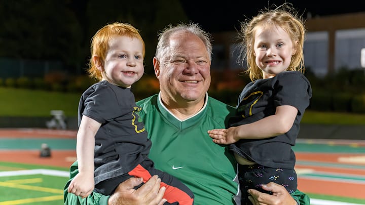 Ken Potter of Jesuit sits alone atop the Oregon high school football coaching wins list. (Photo by Ken Waz)