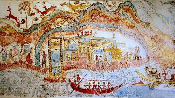 A fresco originally from Akrotiri.