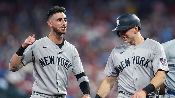 Yankees teammates Cody Bellinger and Ben Rice drove in three runs for the American League in the first inning. Yankees teammates Cody Bellinger and Ben Rice drove in three runs for the American League in the first inning.