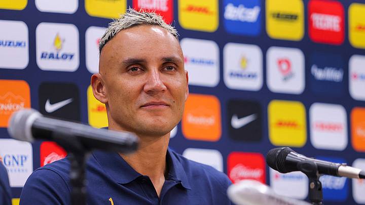 Keylor Navas durante su presentación como refuerzo de Pumas. Keylor Navas durante su presentación como refuerzo de Pumas.