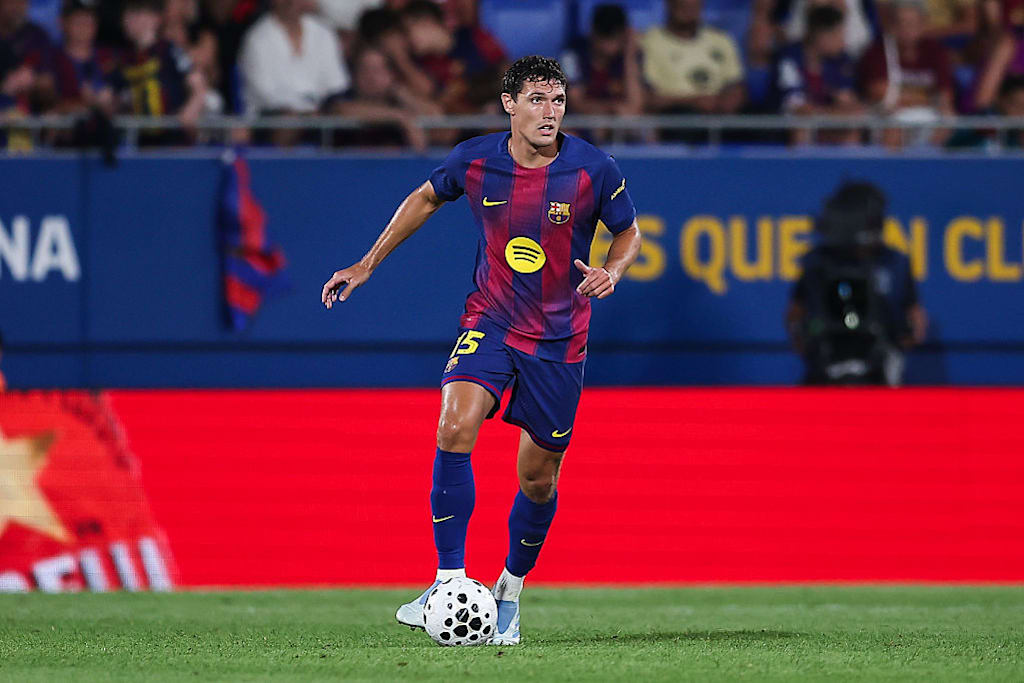 Andreas Christensen in action for FC Barcelona