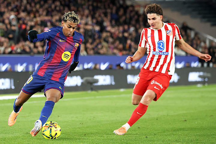 Lamine Yamal and Julian Álvarez