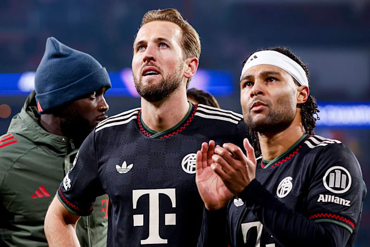 Harry Kane and Serge Gnabry in action Harry Kane and Serge Gnabry in action