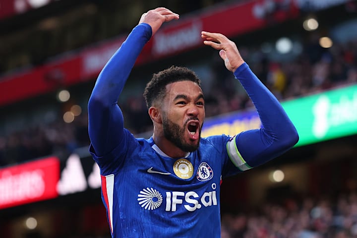 Reece James celebrating for Chelsea