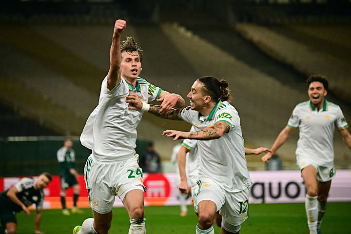 Roma players in celebration