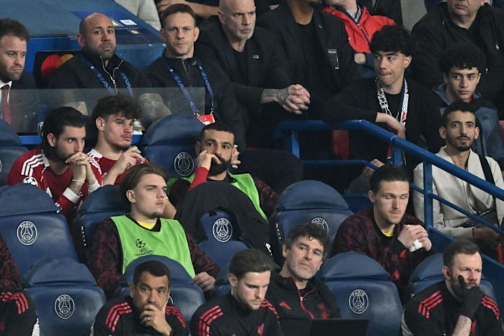 Mohamed Salah on the bench Mohamed Salah on the bench