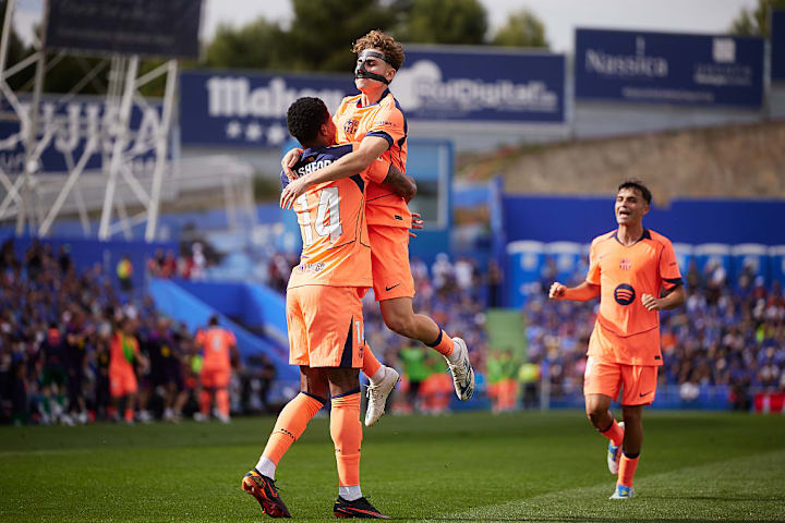 นักเตะบาร์เซโลนาเฉลิมฉลองหลังทำประตูพบเฆตาเฟ