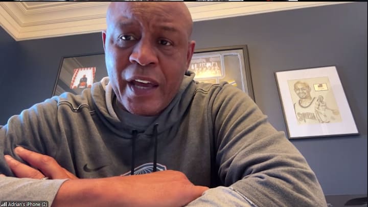 March 2, 2026; Syracuse, New York, USA; Syracuse Orange coach Adrian Autry addresses the media online Monday, during the ACC's weekly coaches call. Mandatory Credit: Screen shot courtesy of ACC Communications.