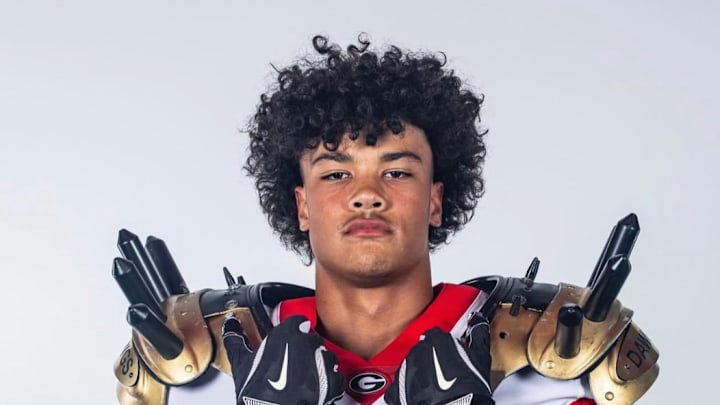 Tight end prospect Kaiden Prothro during a recruiting visit to the University of Georgia