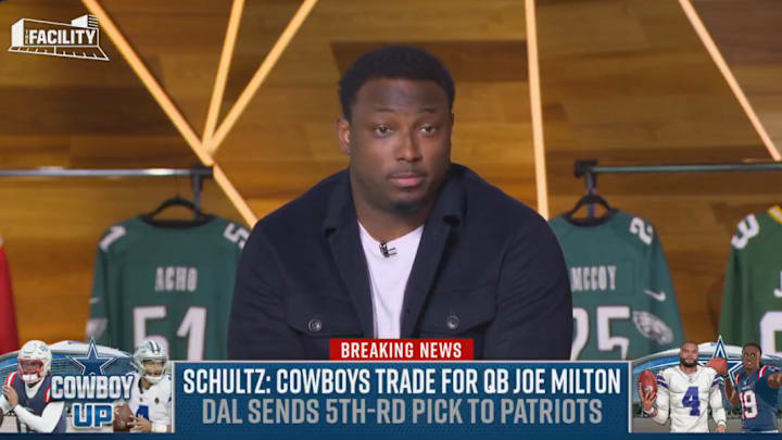 LeSean McCoy discusses the impact of the Cowboys' acquisition of Joe Milton.