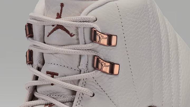 The Air Jordan 12 "Fireside" colorway.