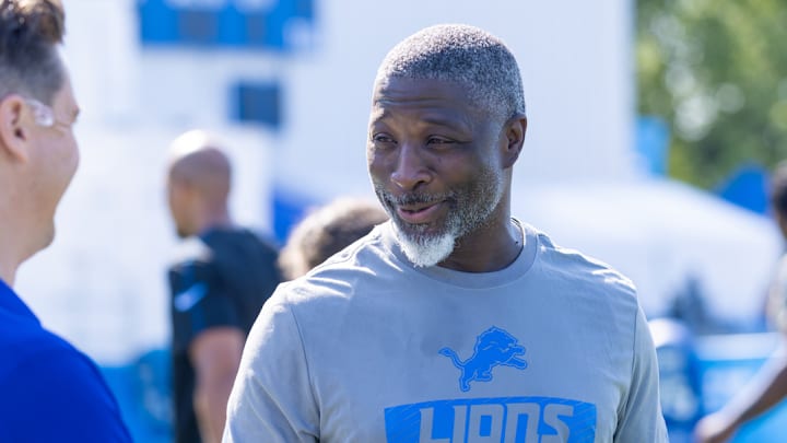Detroit Lions defensive coordinator Aaron Glenn. Detroit Lions defensive coordinator Aaron Glenn.