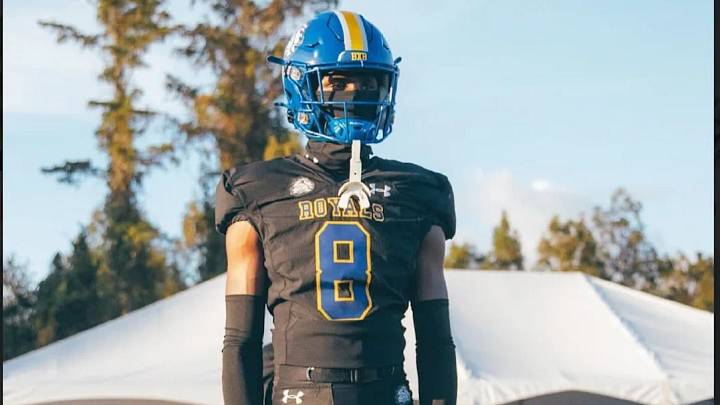 The First Academy (Orlando) 2026 three-star defensive back Danny Odem in his football jersey preparing for a game The First Academy (Orlando) 2026 three-star defensive back Danny Odem in his football jersey preparing for a game