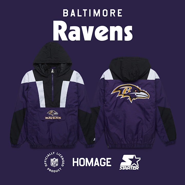 Embrace Nostalgia with Starter's Retro Baltimore Ravens Pullover