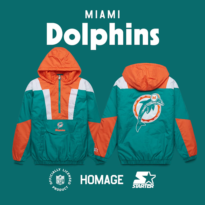 Embrace Nostalgia with Starter's Retro Miami Dolphins Pullover Jacket