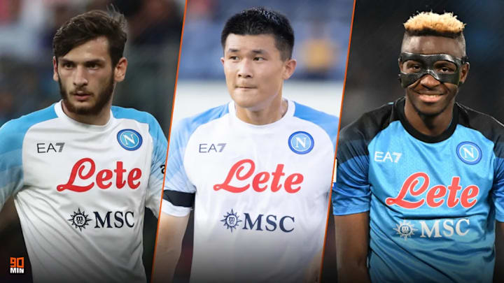 Kvara, Kim e Osimhen / Marco Luzzani/Getty Images, Emmanuele Ciancaglini/Ciancaphoto Studio/Getty Images, Francesco Pecoraro/Getty Images