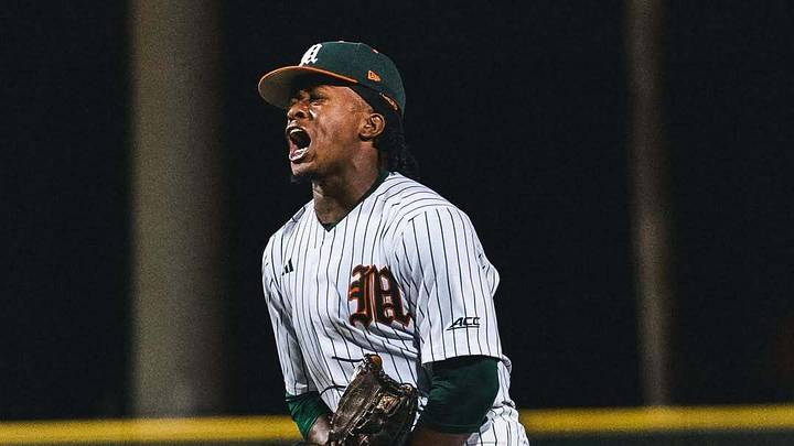 Miami Hurricanes Rob Evans pitcher against Virginia Tech