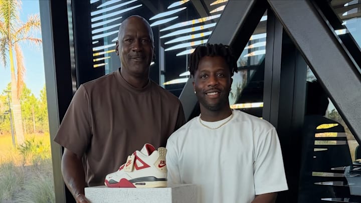 Nigel Sylvester gifted an unreleased Air Jordan 4 to Michael Jordan.