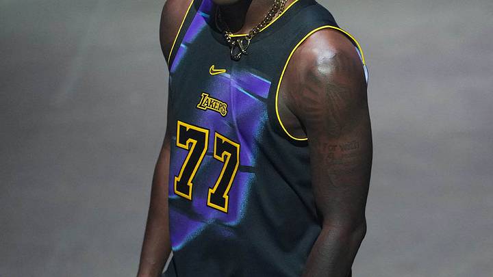 The Lakers will be one of the eight NBA teams to wear the new “Specter Edition” jerseys this season. The Lakers will be one of the eight NBA teams to wear the new “Specter Edition” jerseys this season.