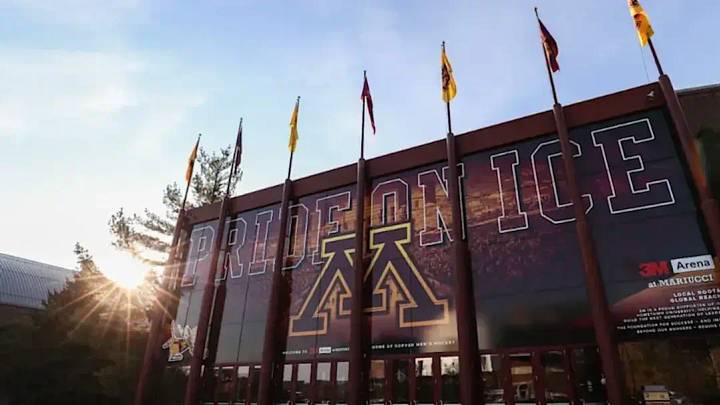 Outside view of 3M Arena at Mariucci. Outside view of 3M Arena at Mariucci.