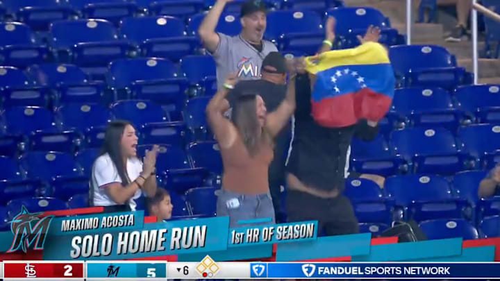 Maximo Acosta's family had so much fun celebrating his first home run. 