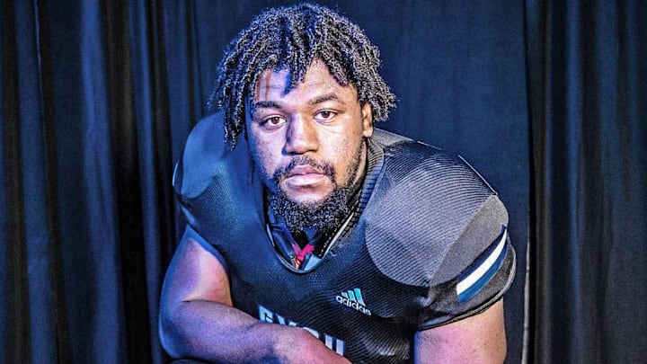 Grand Valley State University defensive tackle Jay'viar Suggs is eyeing Michigan as he nears a decision.