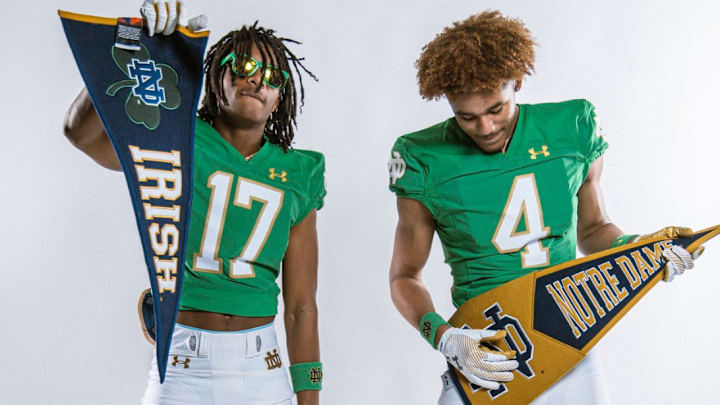 Notre Dame commits Elijah Burress and Jerome Bettis Jr.