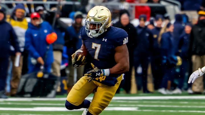 Notre Dame running back Audric Estime Notre Dame running back Audric Estime
